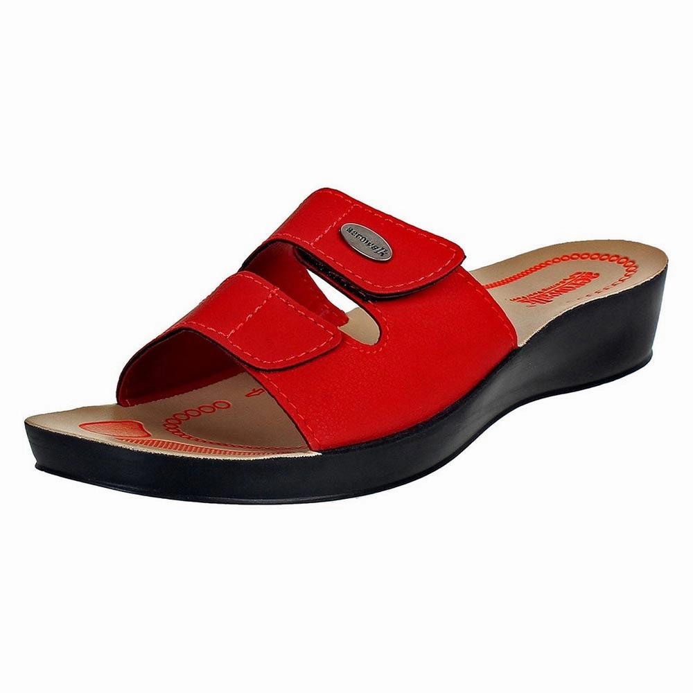 Gefütterte Pantoffeln Aerowalk Women Slipper #0402 - RED
