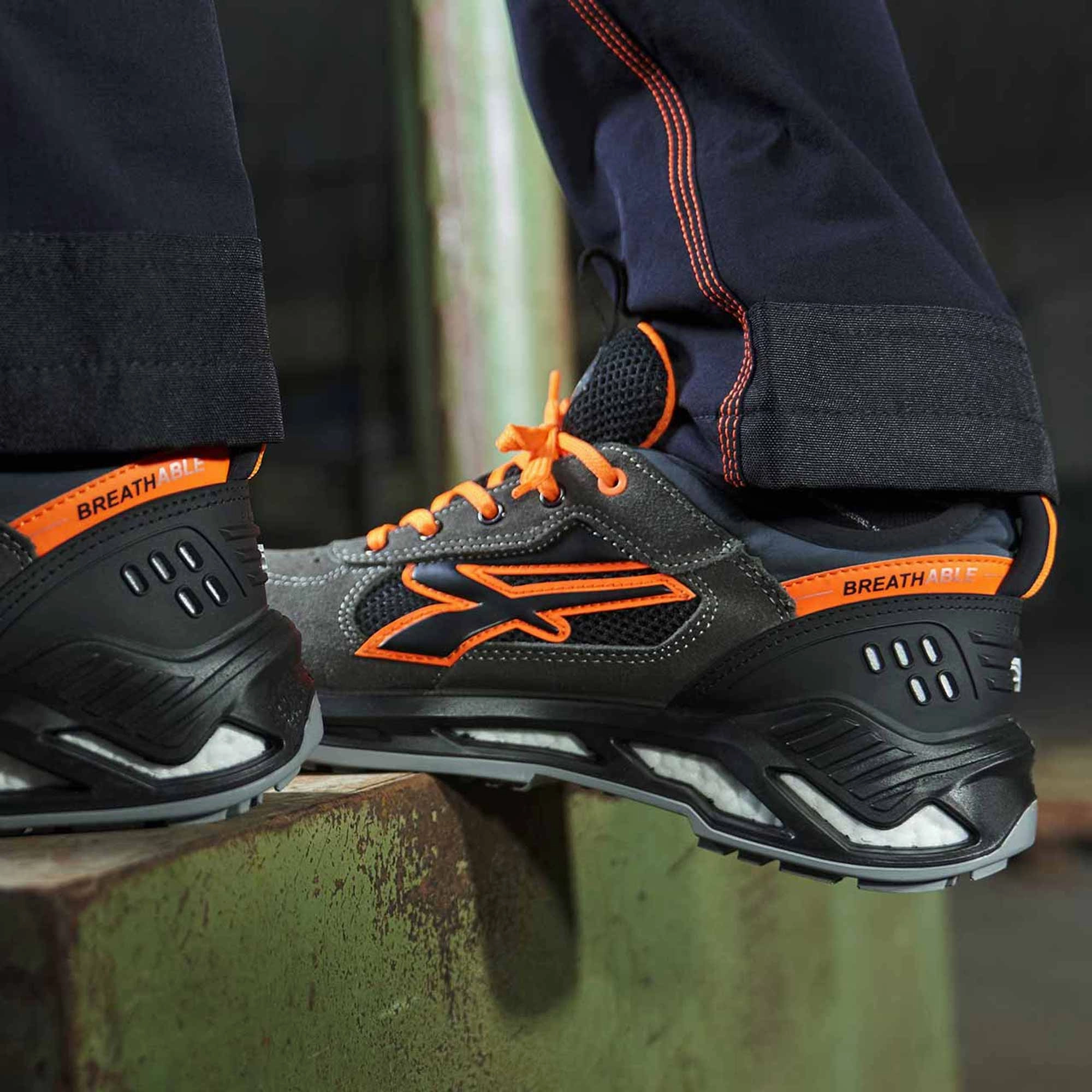 Sicherheitsschuh S1P ESD | Veloursleder | Alu-Schutzkappe | rutschhemmend | U-Power Ryder ESD Atlas Sicherheitsschuhe Flash 2005 Xp S1p Esd W.12 44