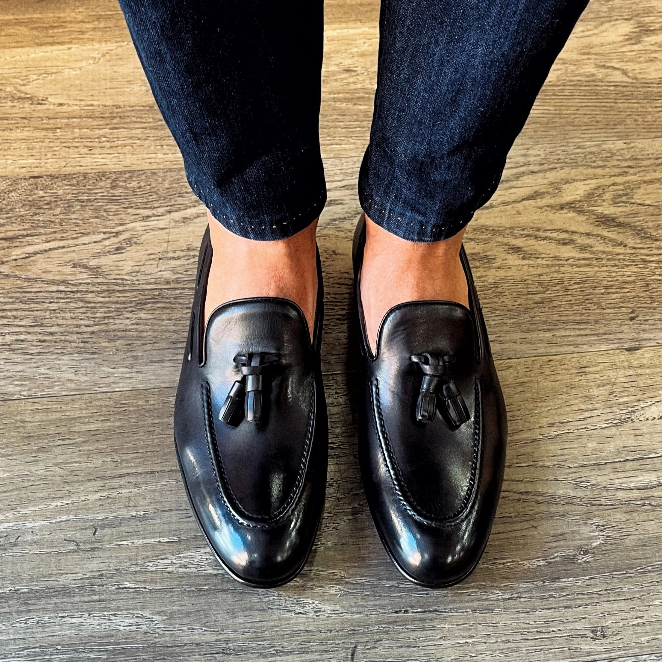 Pantoffeln Mit 3 5 Cm Absatz Slippers pelle nero