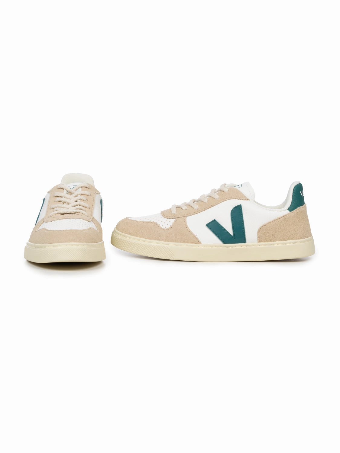 Lederschuhe Mith Gumie Small V-10 Laces Sneaker - Extra White/Green
