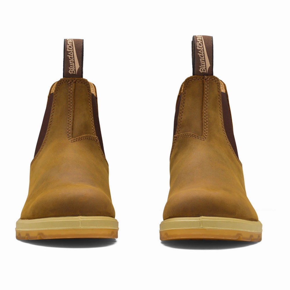 Overknee Stiefel Leder Flach Blundstone - 1320 Crazy Horse Lederstiefel // Braun