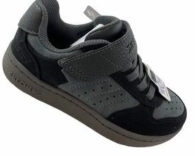 Sneaker Binden Ohne Sichtbare Schleife Kinder Skechers  Quick Street - Smooth Avenue 418023L/BKGY