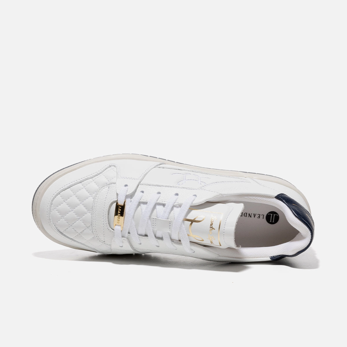 Vintage Sneaker Low Top - Tony - White-Navy