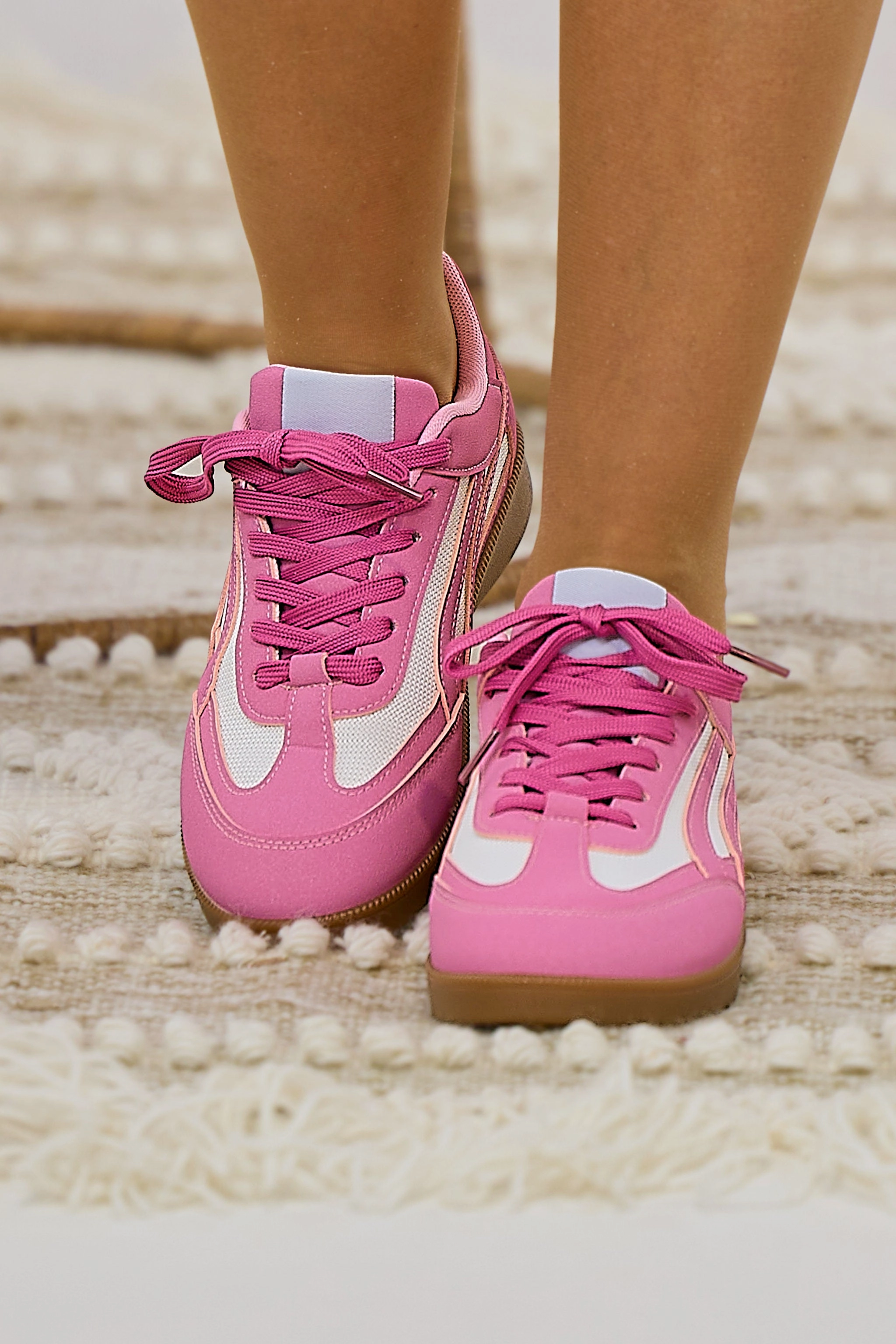 Sneaker Ozweego Sneaker mit gewebten Einstzen, altrosa-ecru