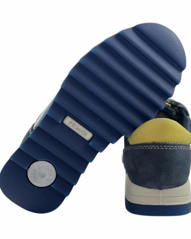 Primigi Kinder Schuhe Jungen Sneaker Blau/Wei Leder/Texti Sneaker Leo