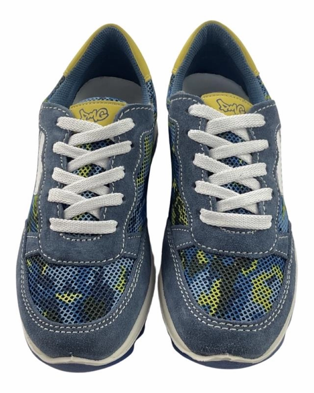 Primigi Kinder Schuhe Jungen Sneaker Blau/Wei Leder/Texti Sneaker Mit Dicken Sohlen