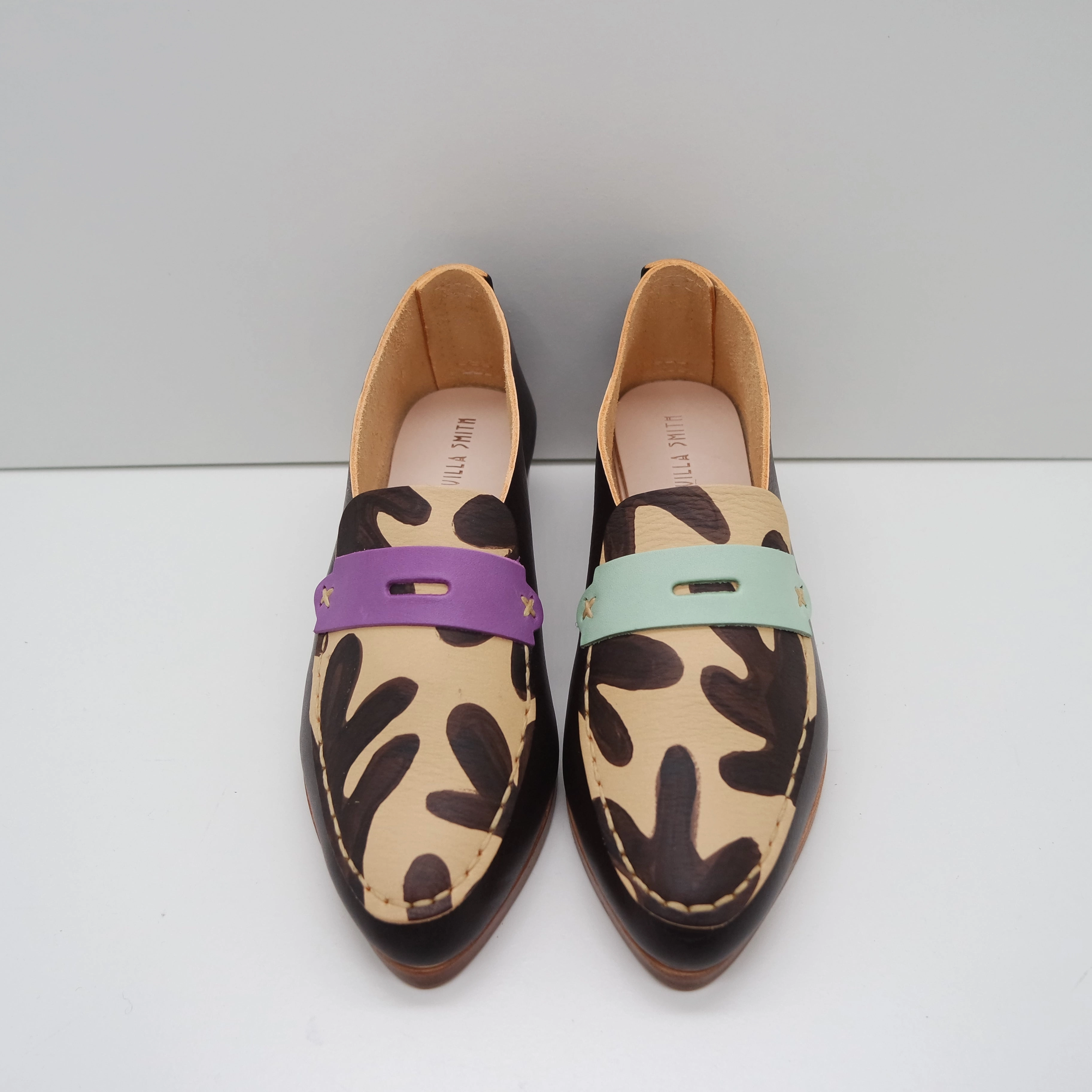 Gh Weejun 90 Larson Penny - Loafers THE PENNY. BB TAMARIND. MATISSE TAMARIND LAKE. VIOLET AND MINT MISMATCHED MASK. UNDYED THREAD. 2CM