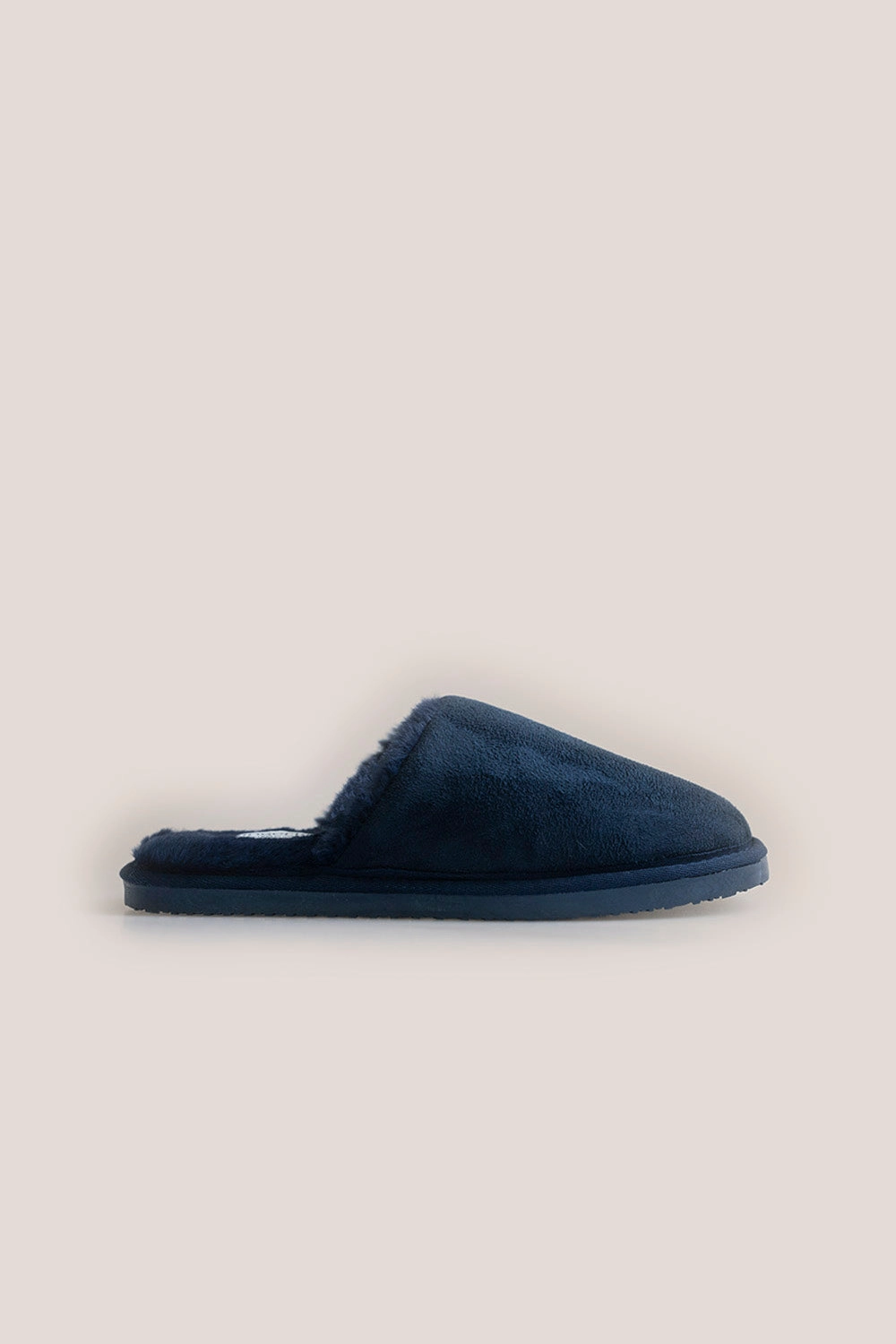 Pantoffeln Lammfell Flexible Laufsohle St Moritz Mock Suede Slipper Navy