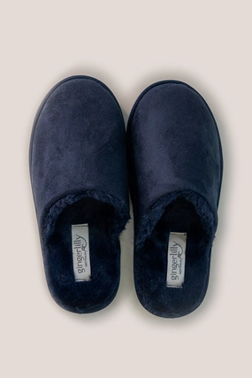 Pantoffeln Strand St Moritz Mock Suede Slipper Navy