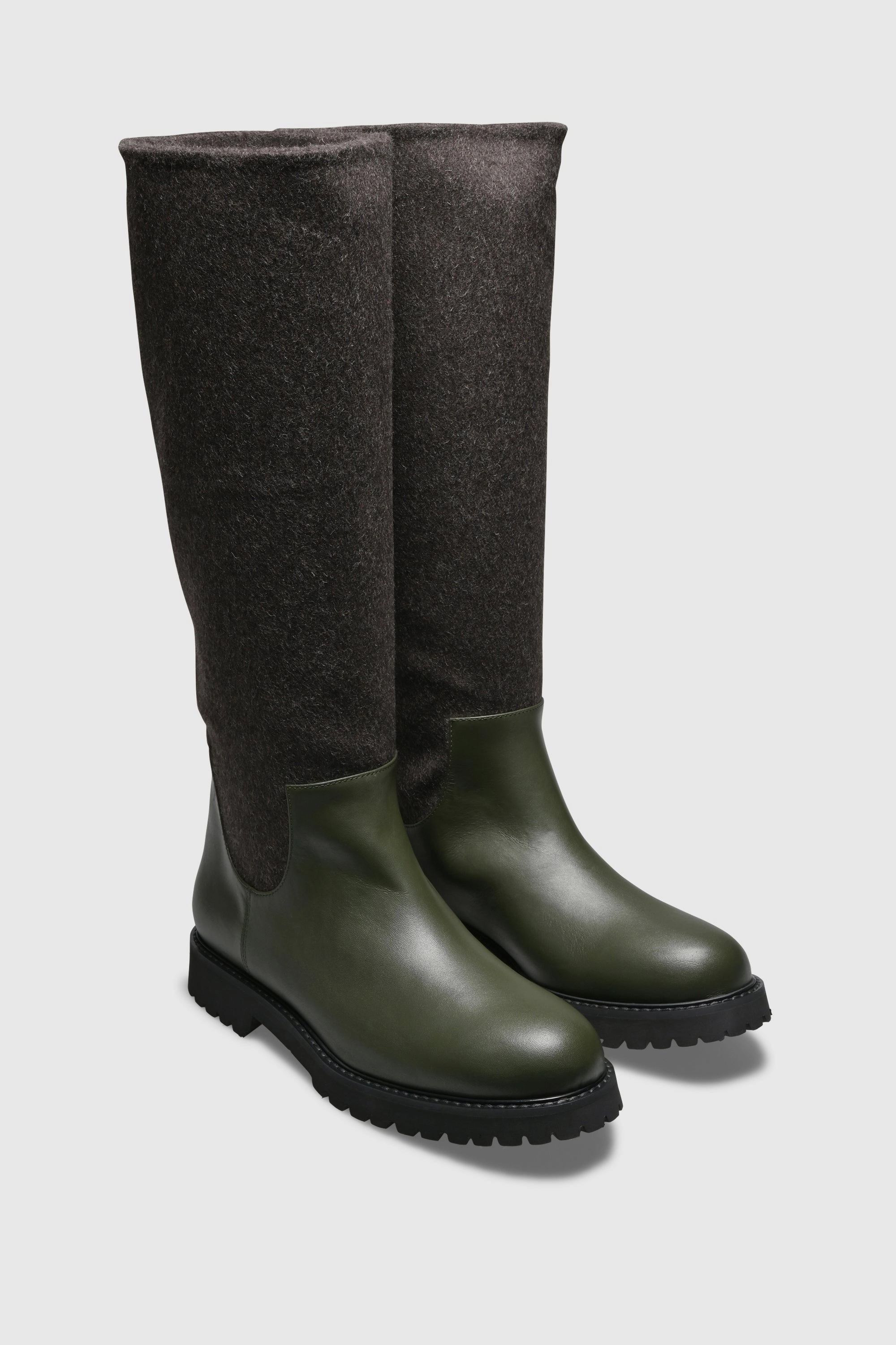 Stiefel 9470 Vitello Loden Racing Green Stiefel Mit Profilsohle