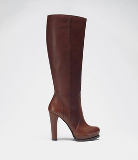 Langschaftstiefel Eva braun Stiefel Weite E