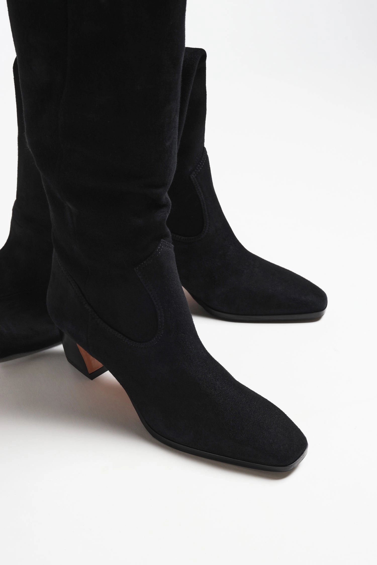 Barfuß Stiefel Gefüttert Stiefel Nomad 50 in Suede Schwarz