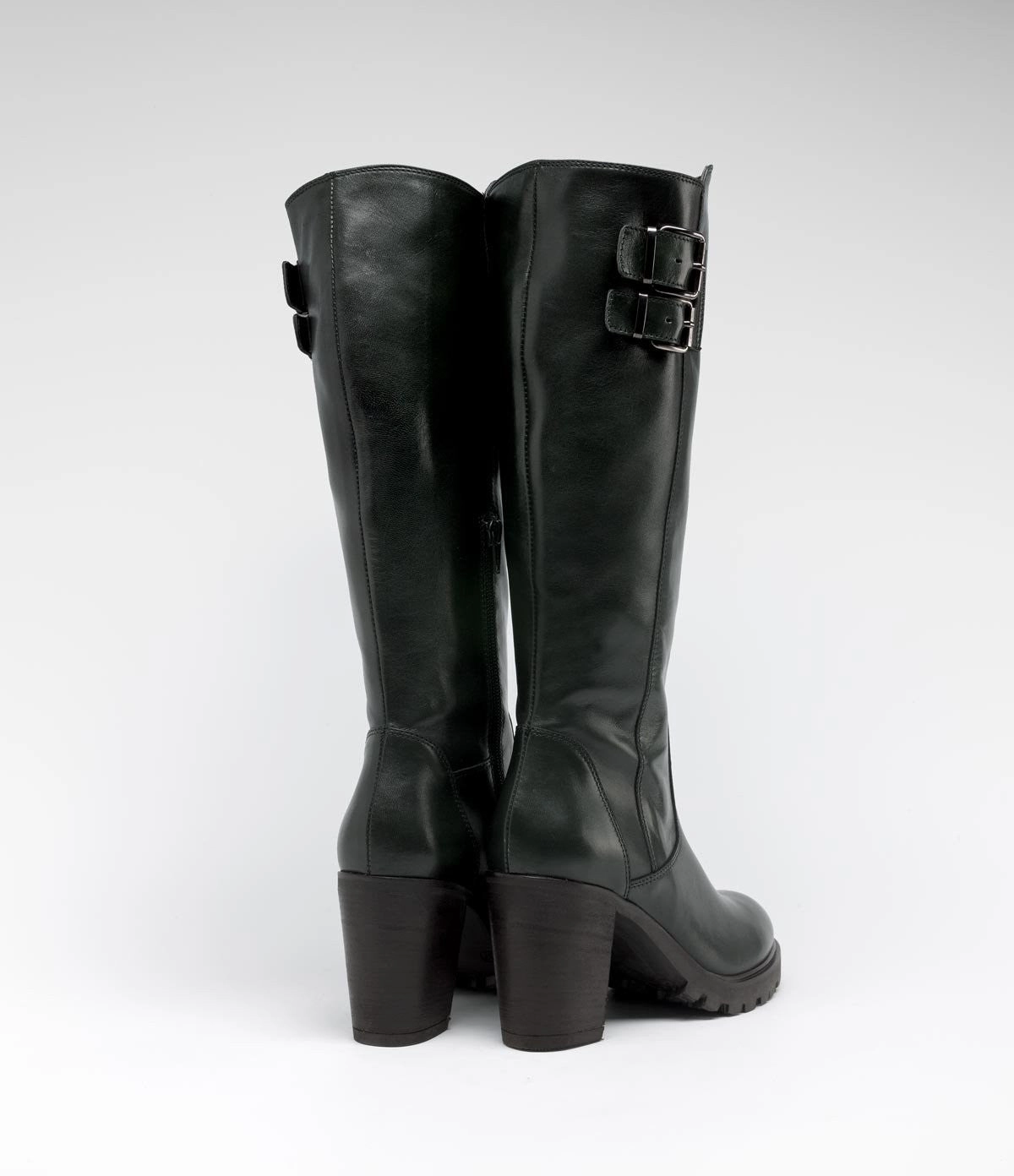 Langschaftstiefel Melissa gruen Reißverschluss Erweiterung Stiefel