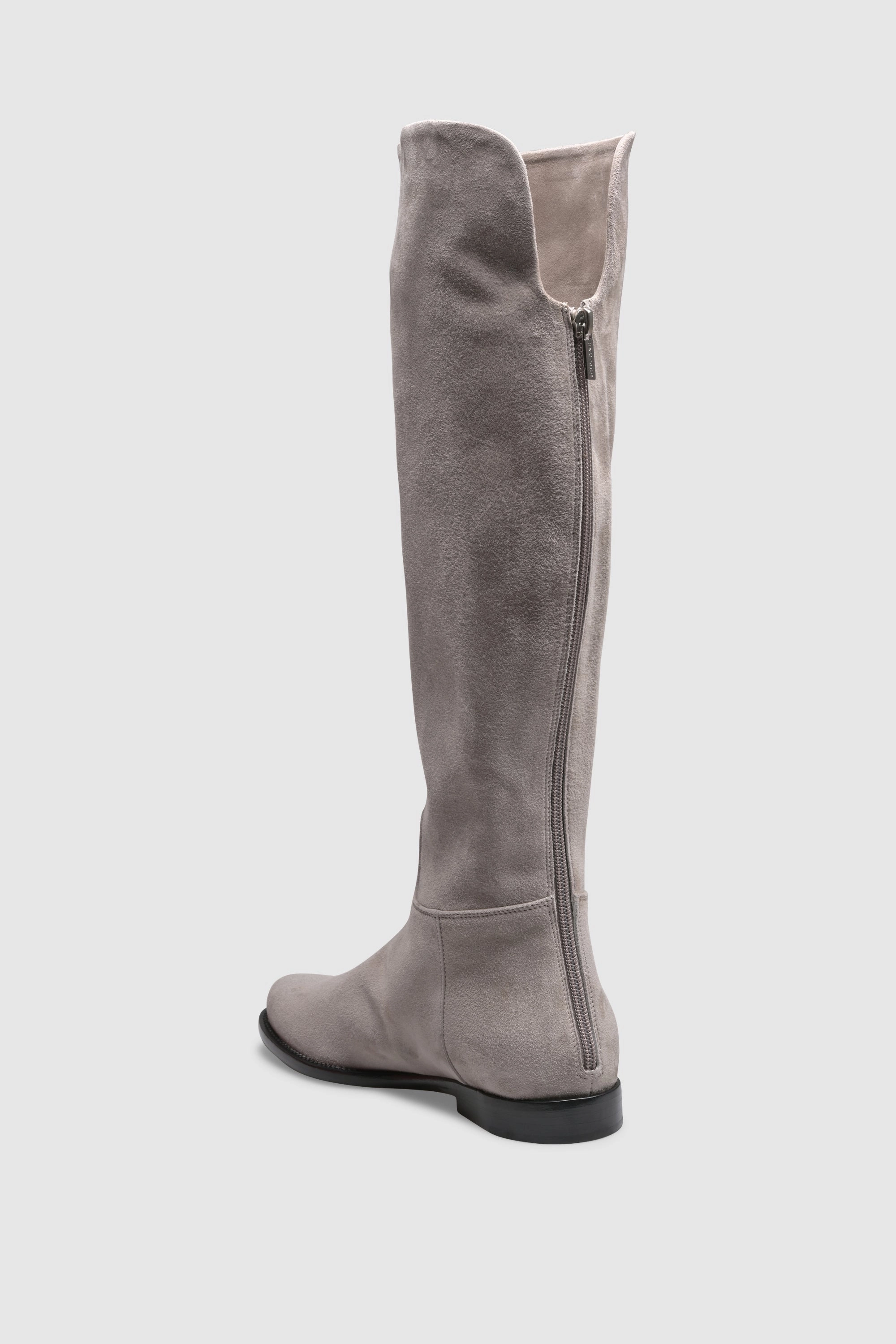Stiefel 2922 Camoscio Stretch Light Taupe Reißverschluss Am Stiefel Reparieren