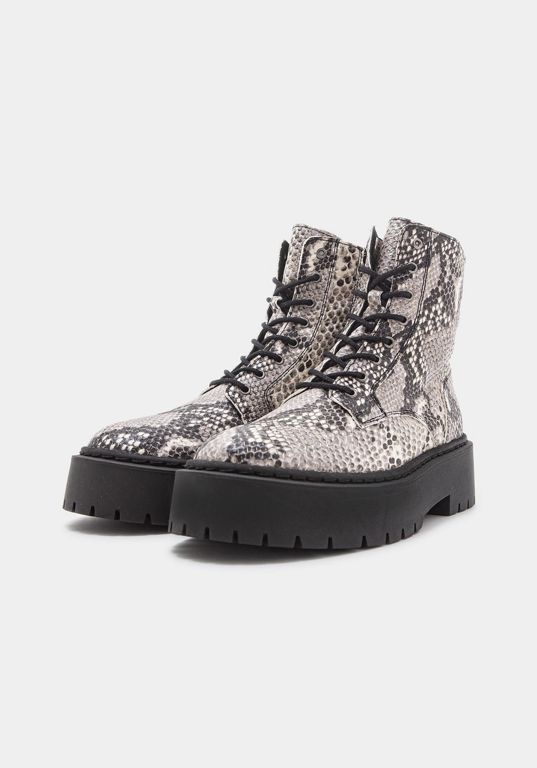 Pedro Garcia Stiefel Mary Boot Pitton black/white snake