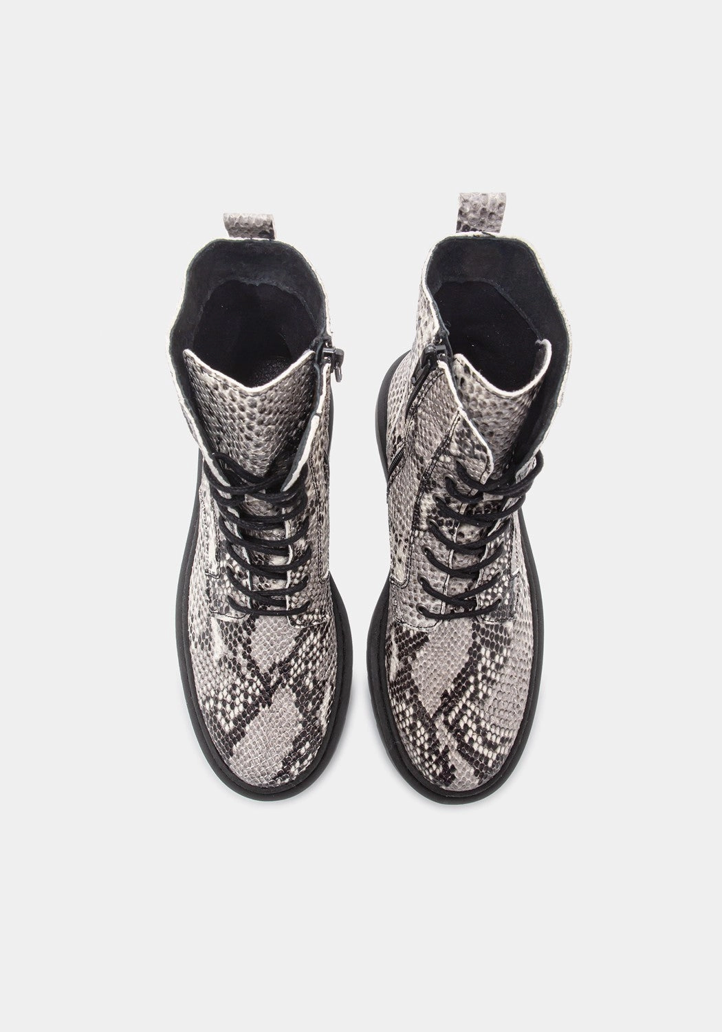 Woll Stiefel Mary Boot Pitton black/white snake