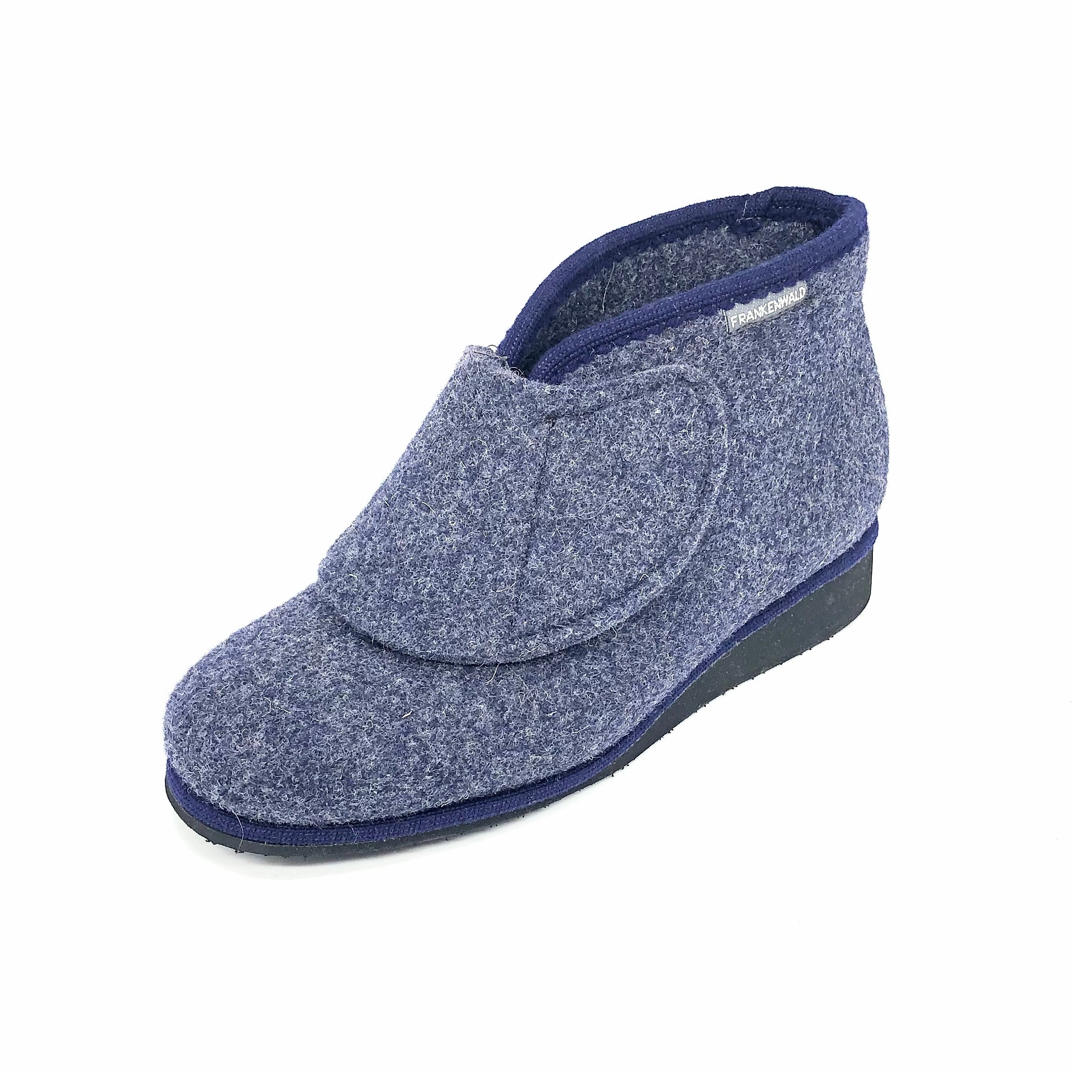 Sibirische Stiefel Damen Filz Hausschuh Blau Frankenwald 8543