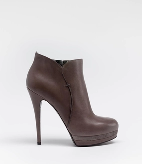 Stiefeletten Mit Raffung Stiefelette Diana taupe