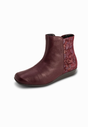 floral-glnzende Stiefelette Hirschleder Stiefeletten S