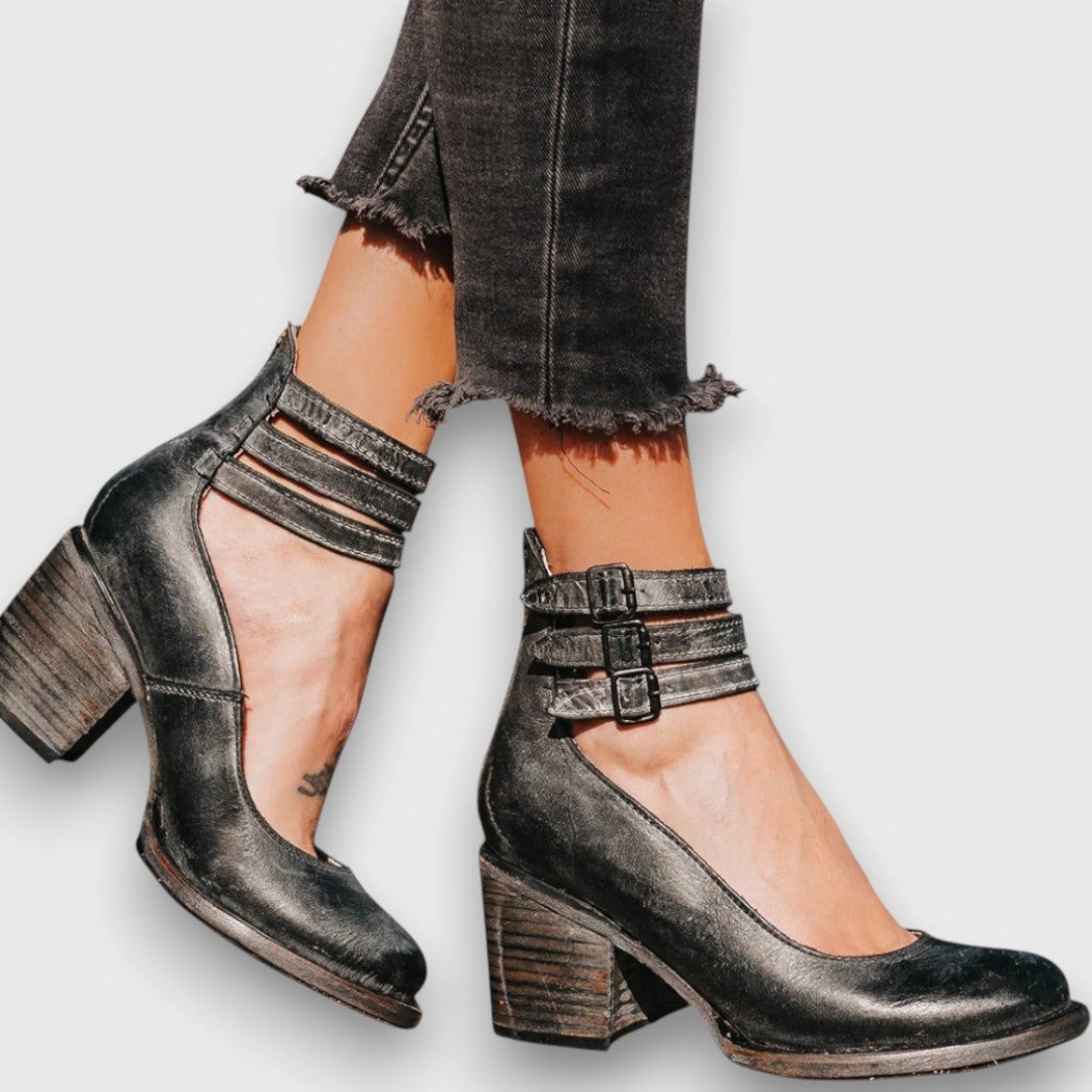 Ginevra  Stiefeletten mit Mehrfachriemen und Blockabsatz