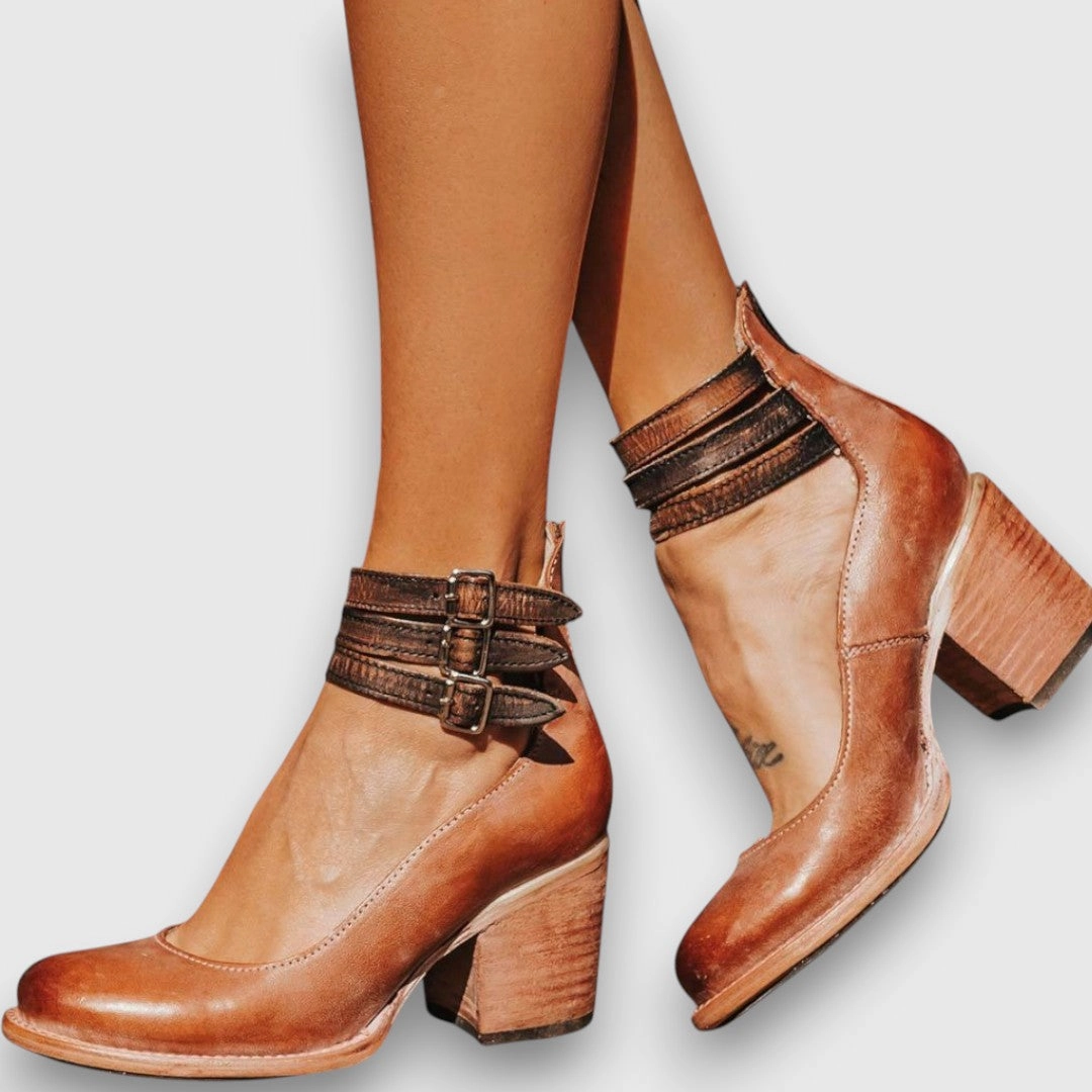 Da Stiefeletten Ginevra  Stiefeletten mit Mehrfachriemen und Blockabsatz