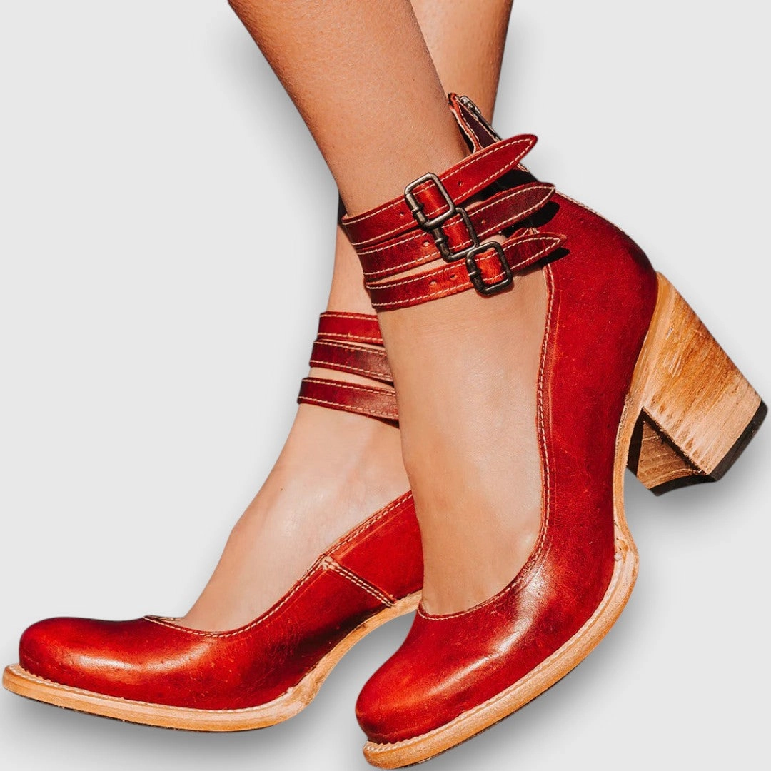 Ginevra  Stiefeletten mit Mehrfachriemen und Blockabsatz