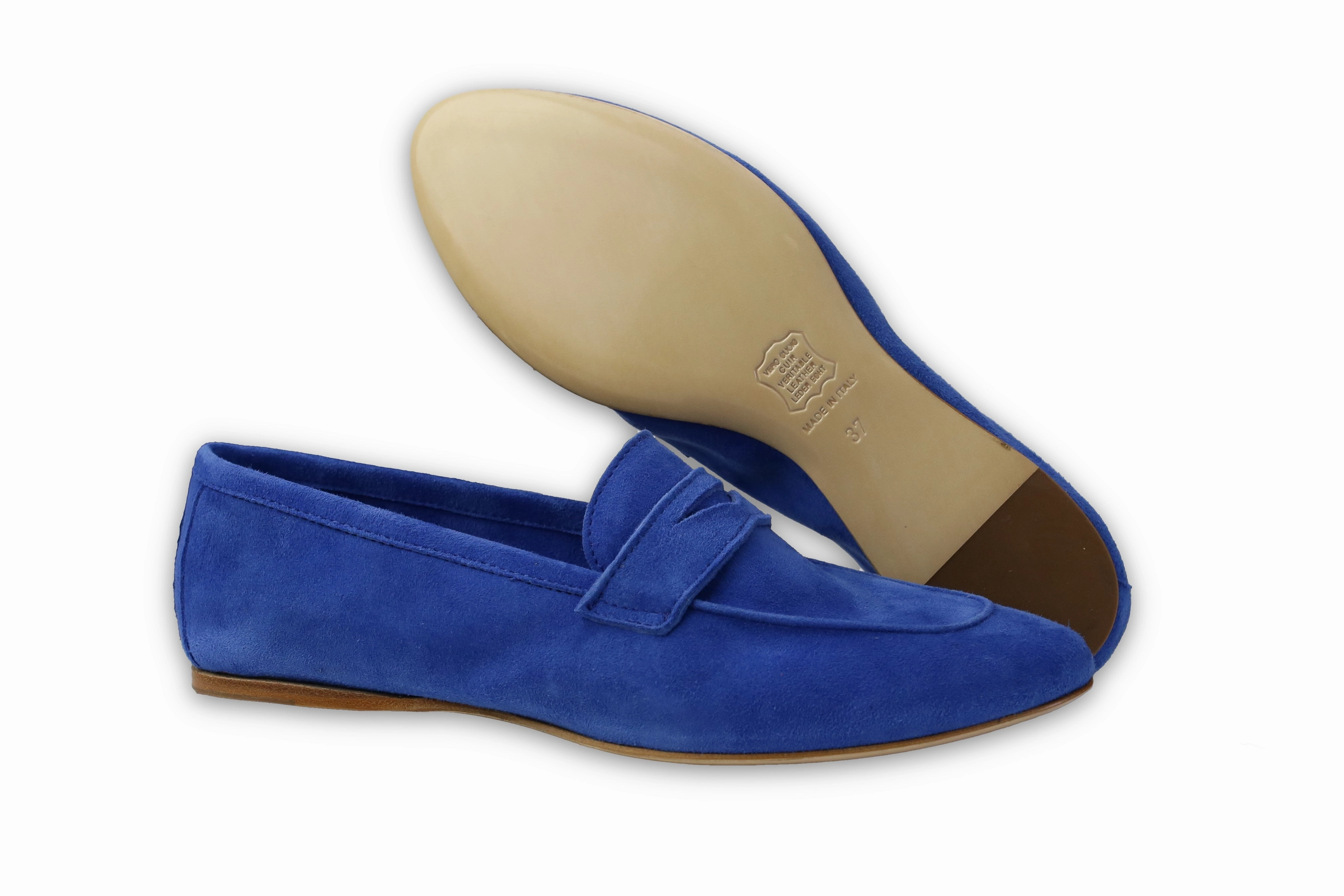 High Sole Loafers Pocket Primula Cobalt