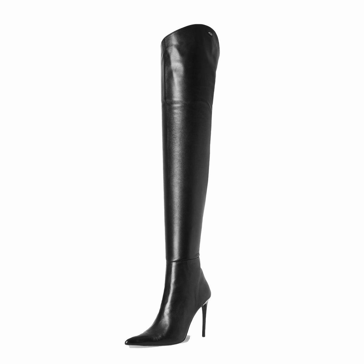 Kinder Stiefel Winter Stiletto Overknees extra spitz (Modell 560) Leder schwarz