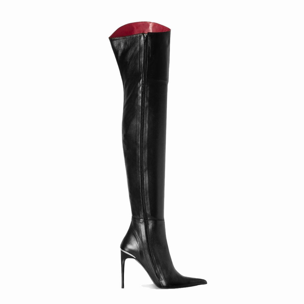 Stiletto Overknees extra spitz (Modell 560) Leder schwarz Vanucci Stiefel Test