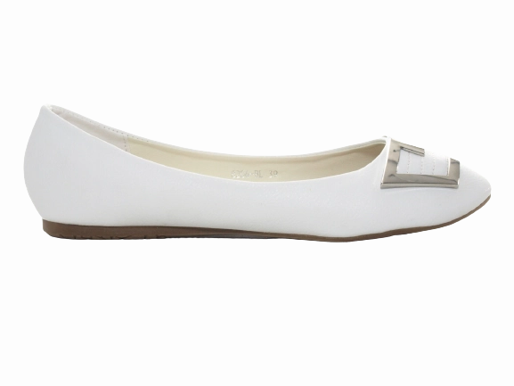 Damen Slipper Halbschuhe Ballerina Loafer Mokassins Slip On Flats Freizeit White # 8206 Lederschuhe Putzen Und Pflegen