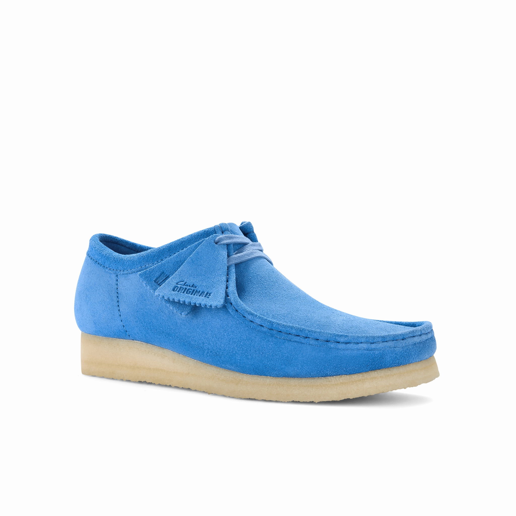 Lederschuhe Online übergröße Clarks Originals Wallabee Blue Suede
