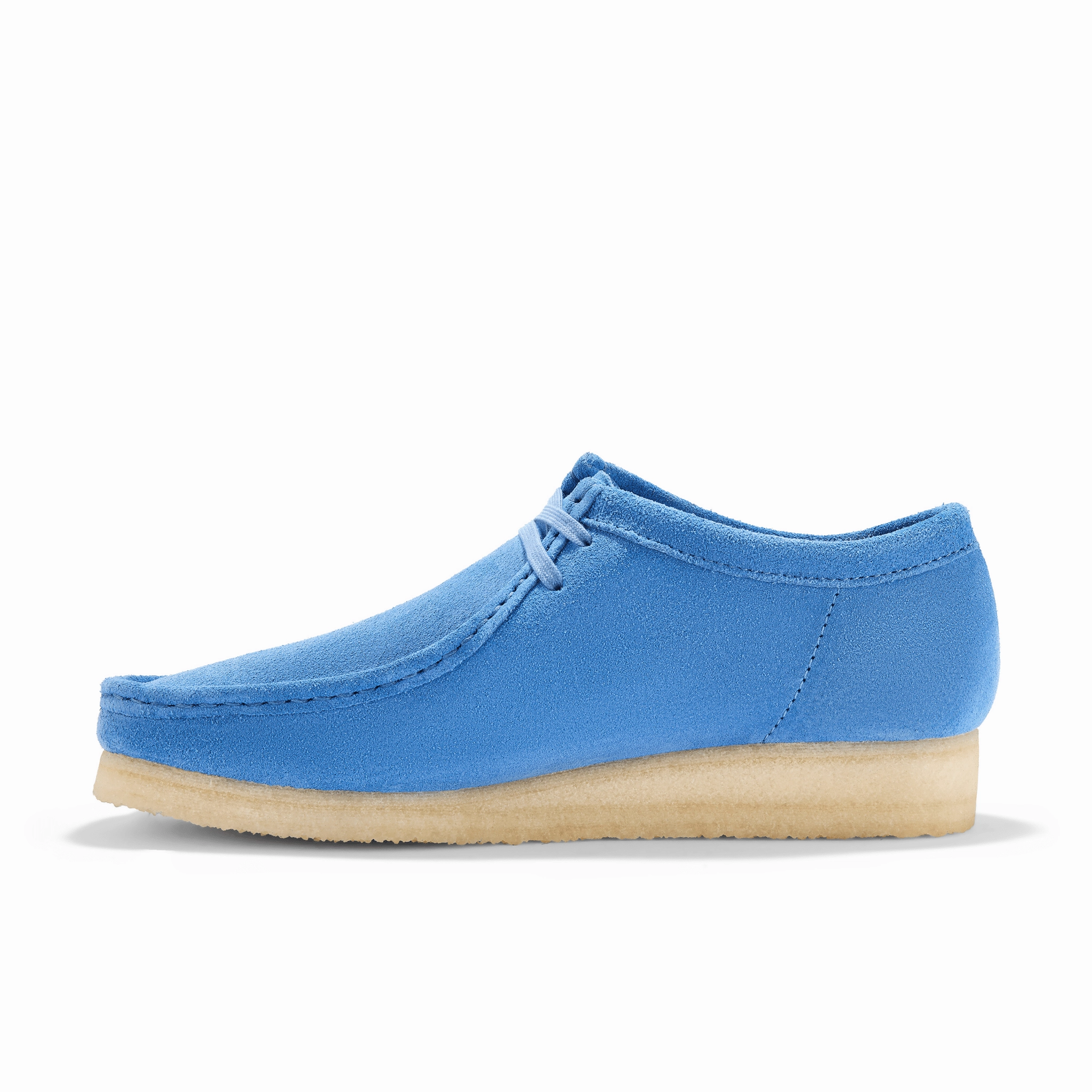 Clarks Originals Wallabee Blue Suede Lederschuhe Mit Gummie