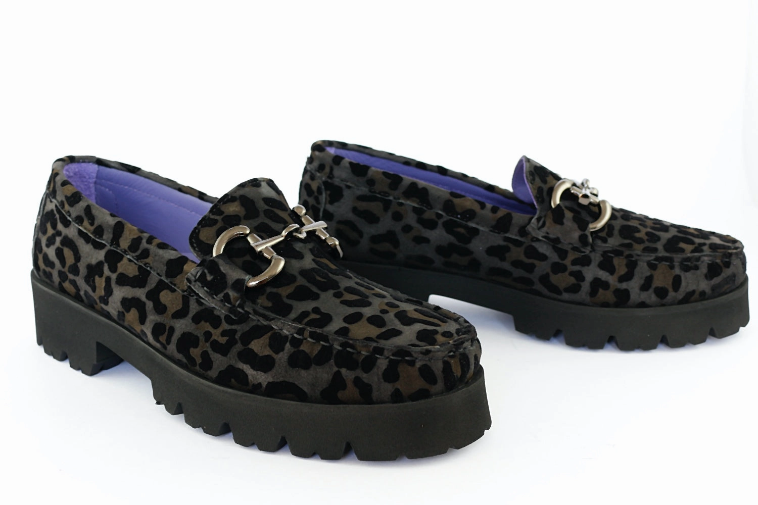 'Calia' in Camouflage Heels Slipping Out Of Loafers