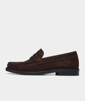 Miles Penny Loafer - Brown Suede Old Man Loafers
