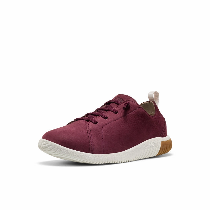Big Kids' KNX Leather Sneaker  |  Fig/Star White Superfit Sneaker Gefüttert