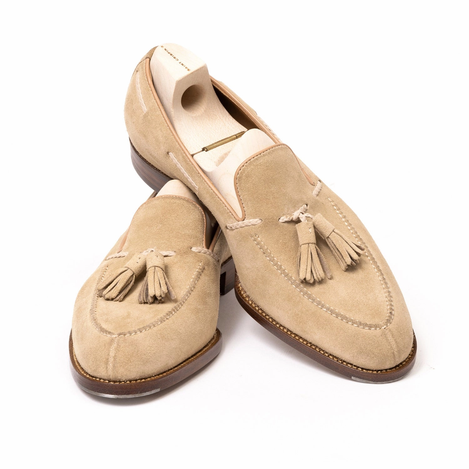 Loafer "Split Toe Tassel" aus sandfarbenem Rauhleder - reine Handarbeit Eastland Loafers