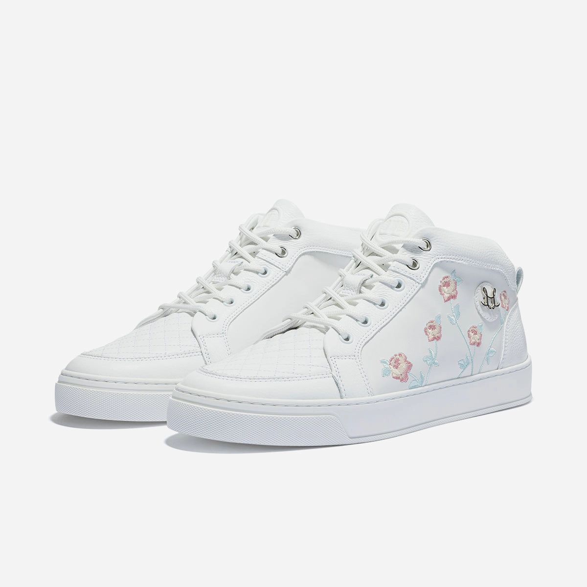 Chuncky Sneaker Mid Top - Ezio - White-Tiffany