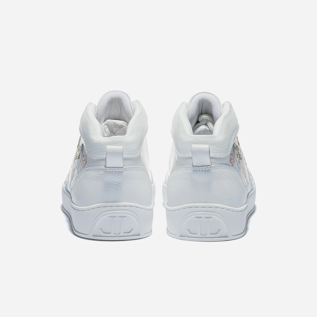 Designer High Top Sneaker Mid Top - Ezio - White-Tiffany