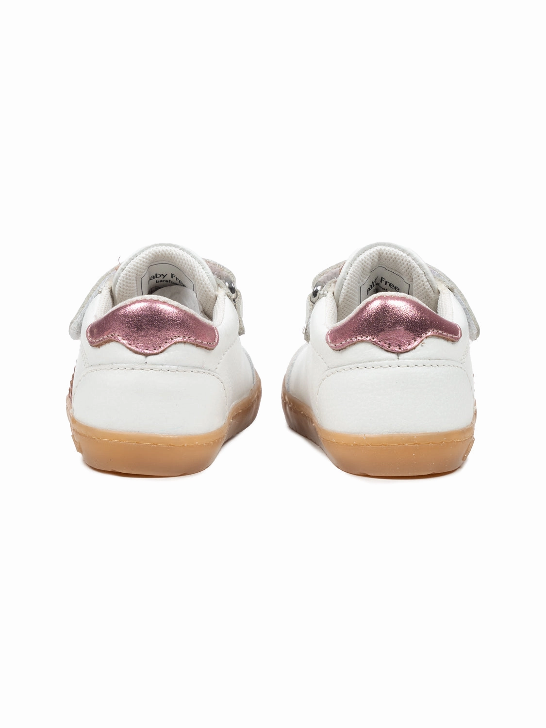 Lederschuhe Trocknen Vor Wachsen Barfu-Sportschuhe aus Leder - Wei/Rosa Metallic