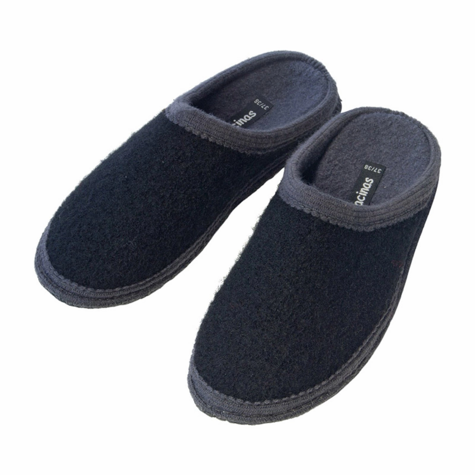 Bacinas Filzhausschuhe Pantoffel black/grey Welness Pantoffeln Inspired By Nature