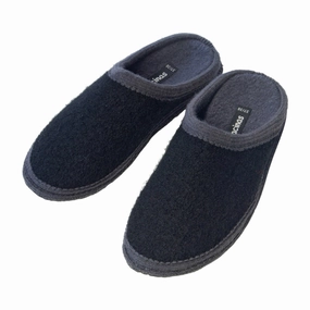 Pantoffeln 47 Bacinas Filzhausschuhe Pantoffel black/grey