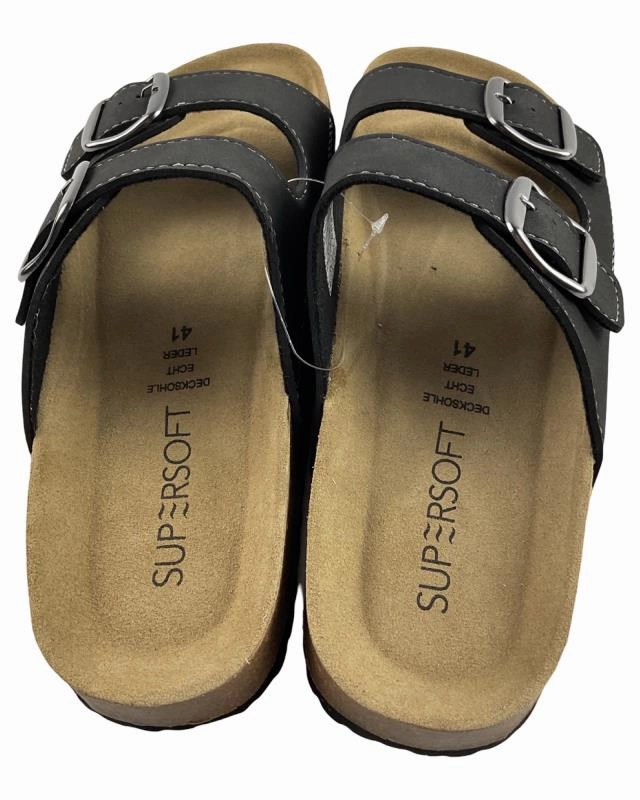 SUPERSOFT Herren Hausschuhe  Pantoffeln 174 001 BLACK Pantoffeln N S