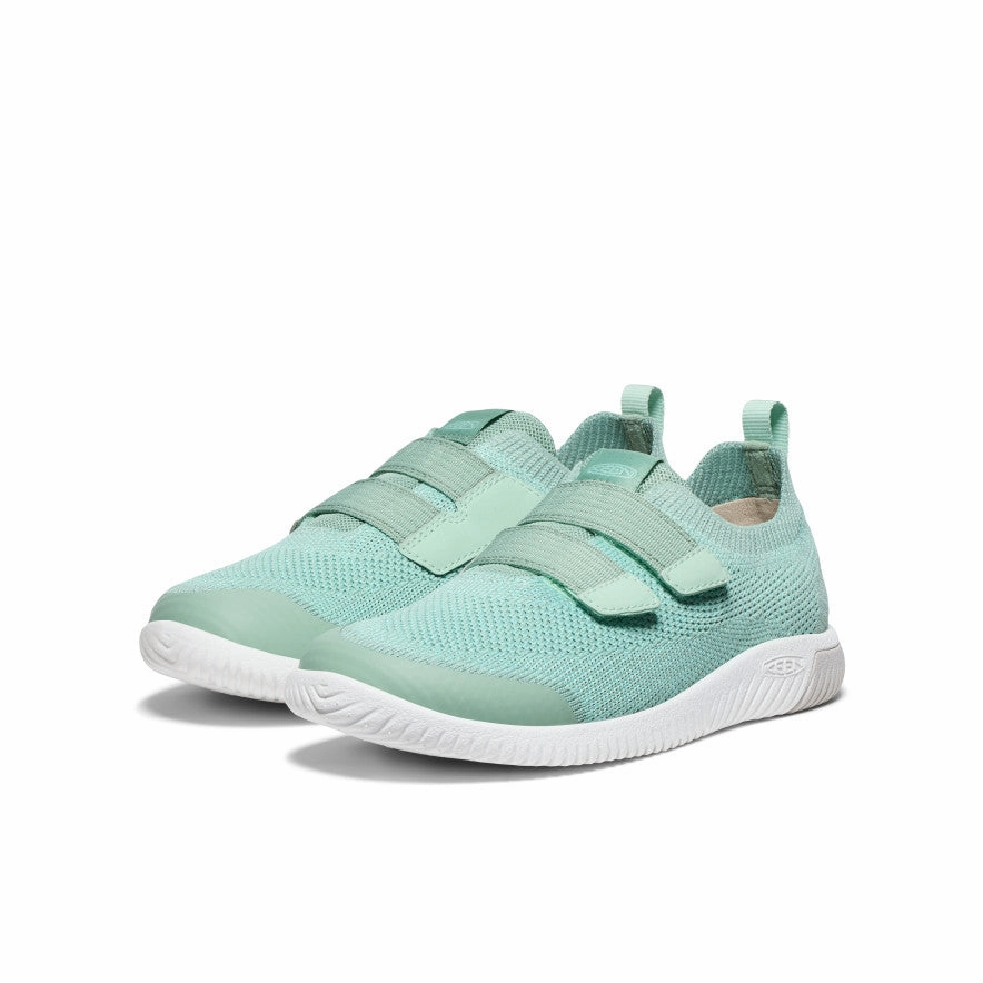 Big Kids' KNX Knit Double Strap  |  Granite Green/Lichen Champion Sneaker Rd18 Low