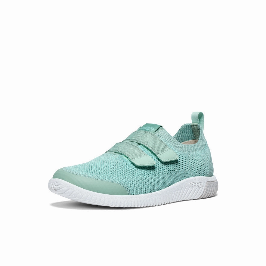 Sneaker Quality Big Kids' KNX Knit Double Strap  |  Granite Green/Lichen