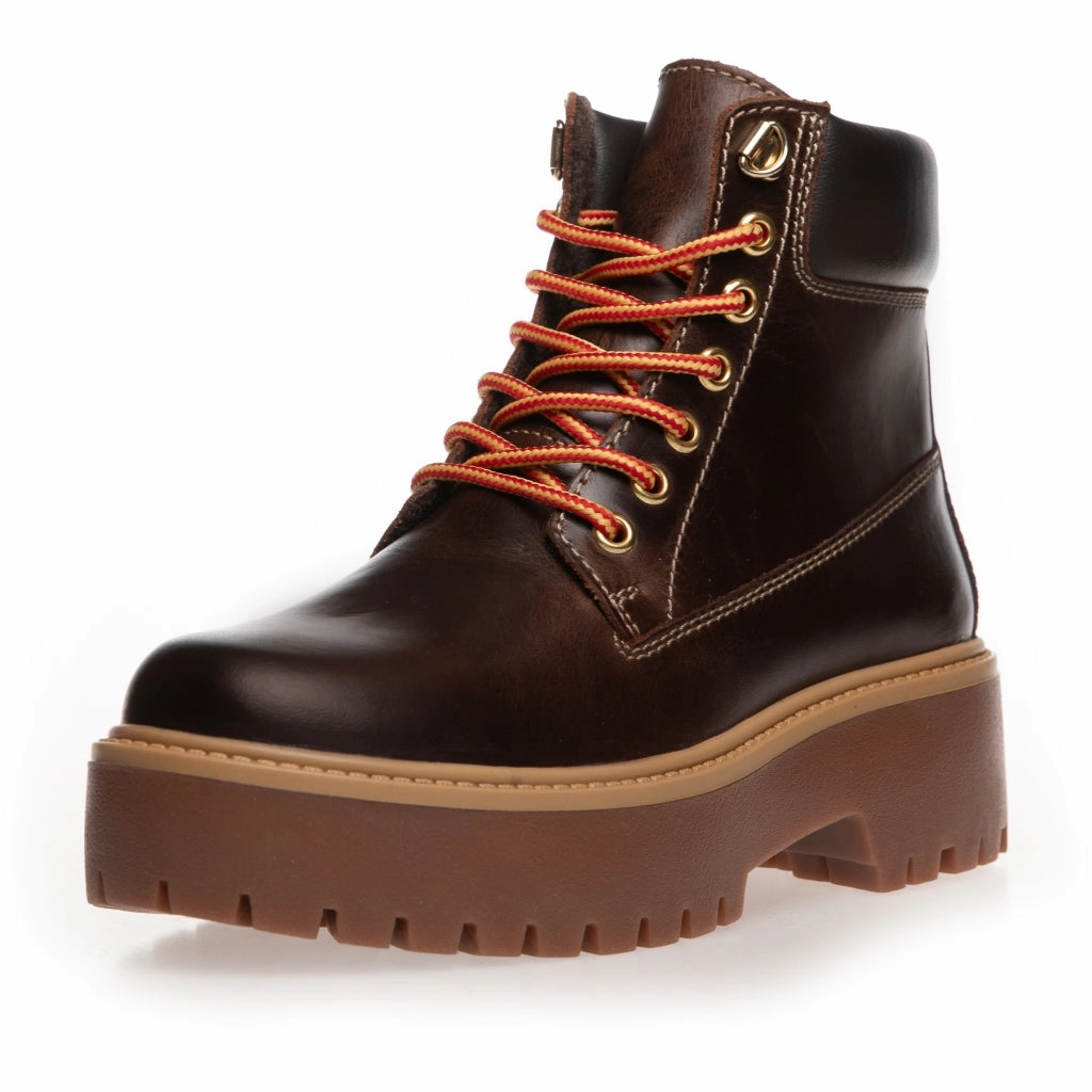 THE HIKE AND ME - BROWN Stiefel Mit Goldenem Reißverschluss