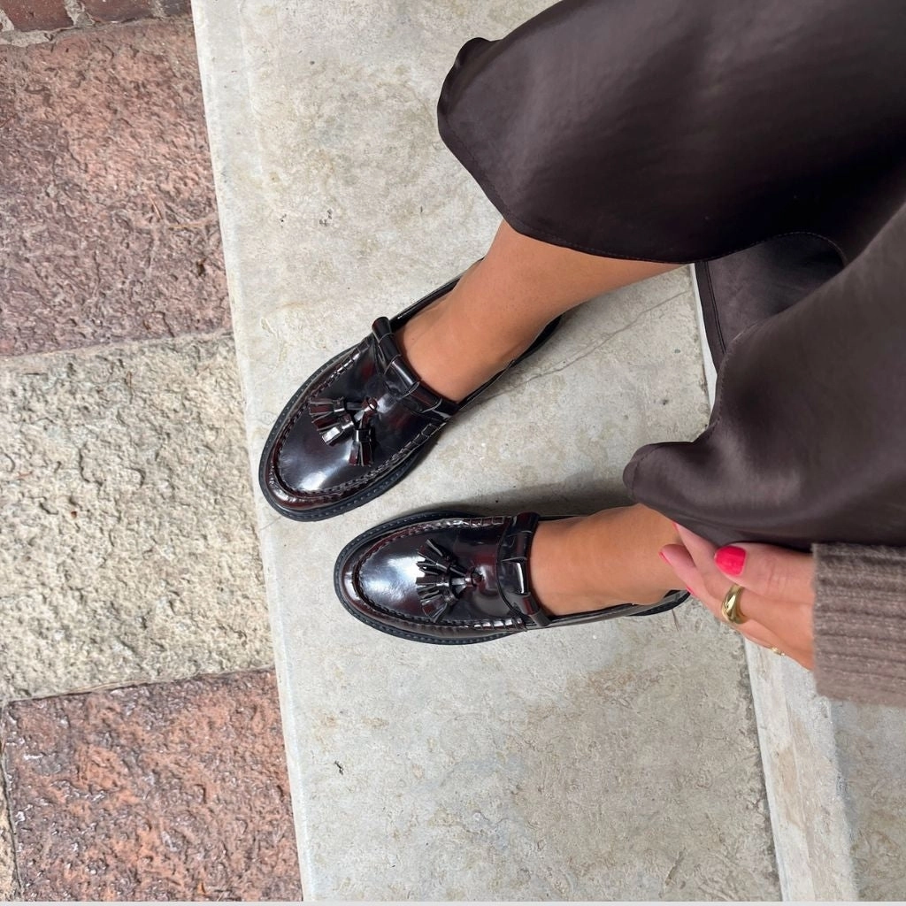 THE LOOK IS PERFECT - BORDEAUX Safety Loafers