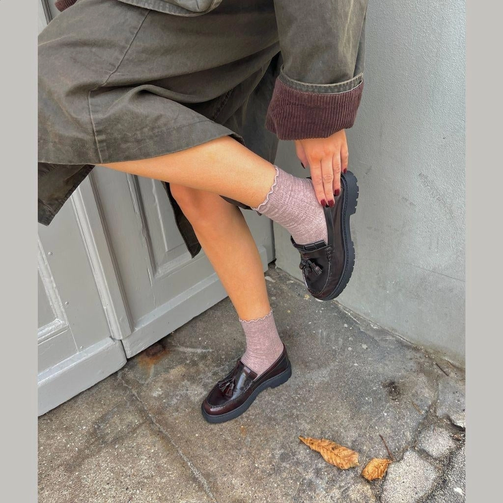 THE LOOK IS PERFECT - BORDEAUX Scuffed Loafers