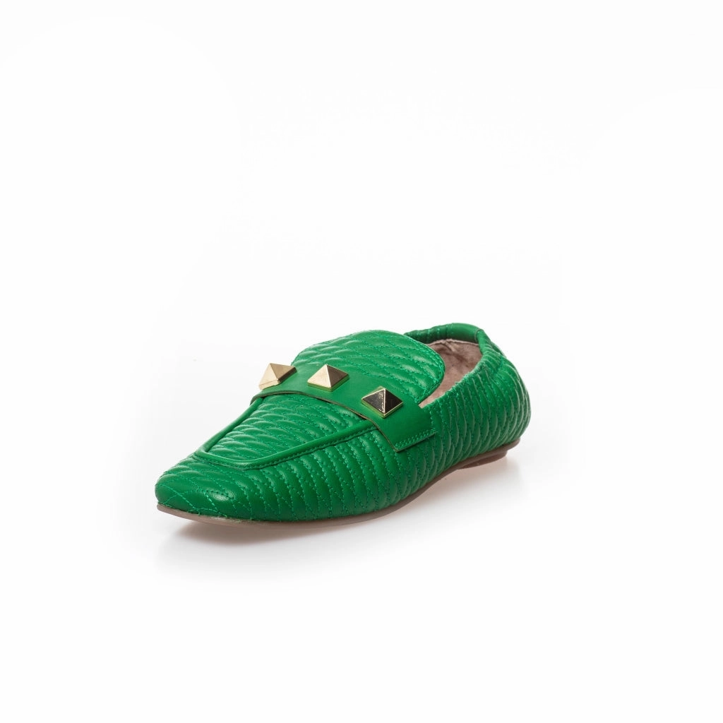 THE ONLY ONE - PARROT GREEN Tortoise Shell Loafers