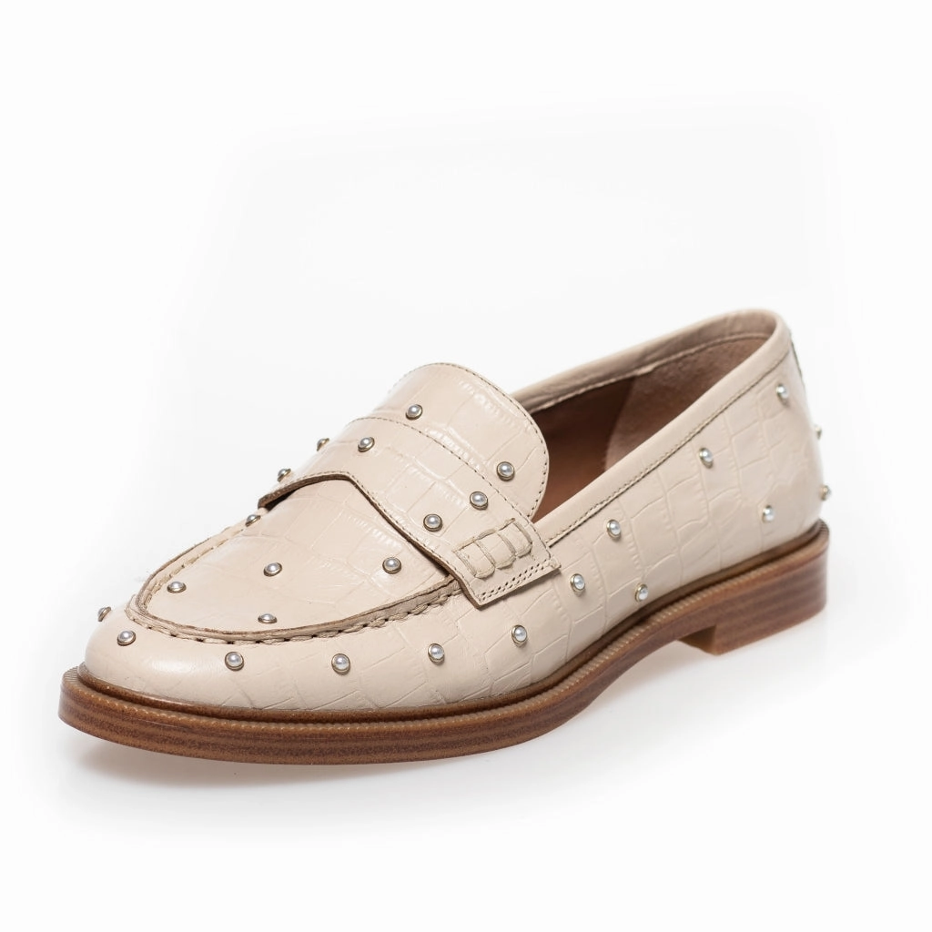 THE PEARL SHOE BEIGE - GREY MORN (BEIGE) Bottega Veneta Woven Loafers