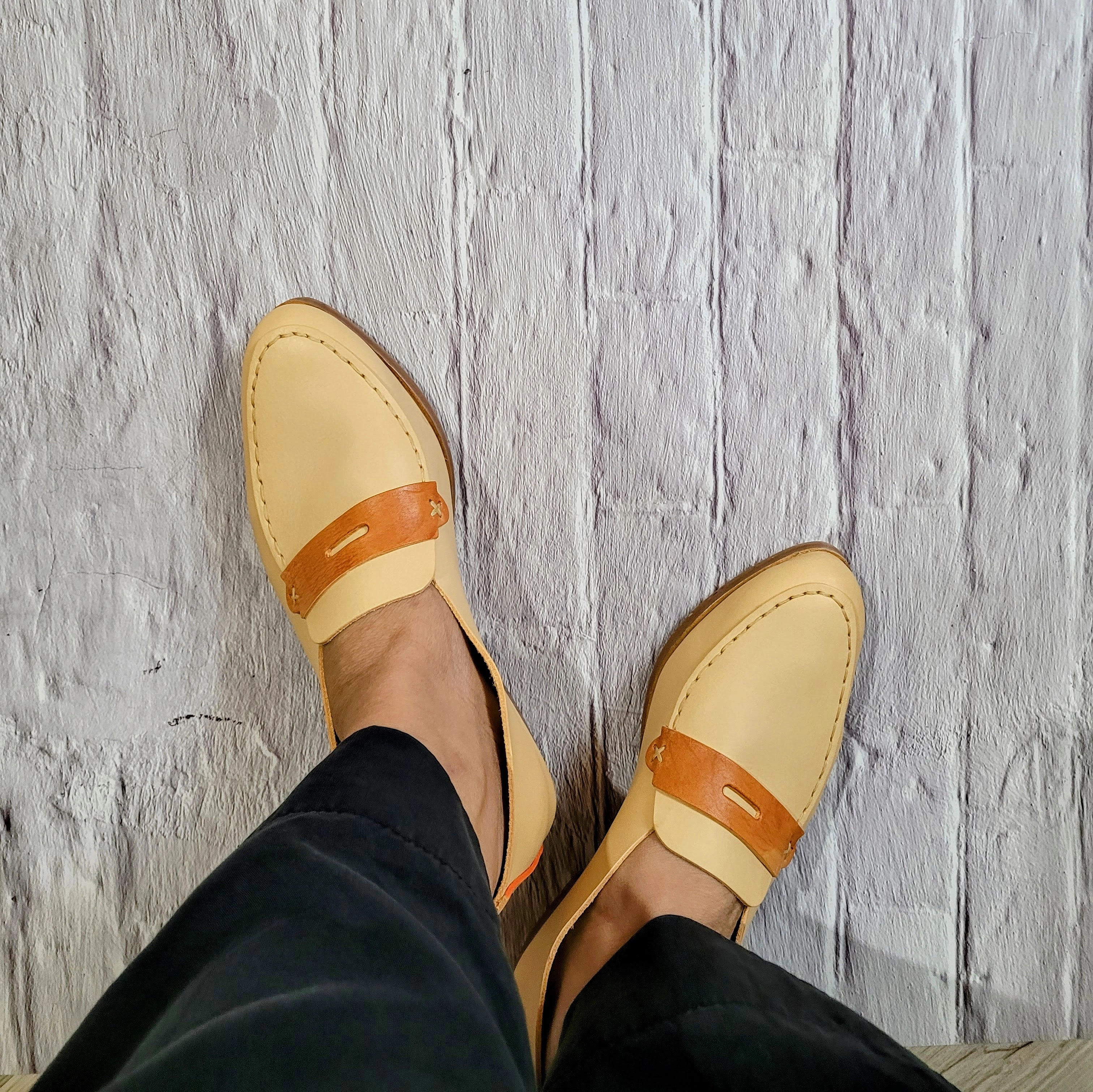 Bocca Loafers THE PENNY. BB BUTTER. BUTTER LAKE. TOAST MASK. UNDYED THREAD. 2CM